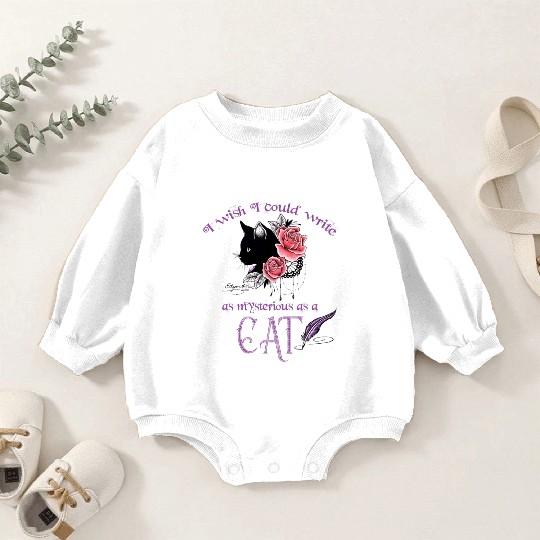 Mysterious Cat Edgar Allan Poe Baby Romper Sweatshirts