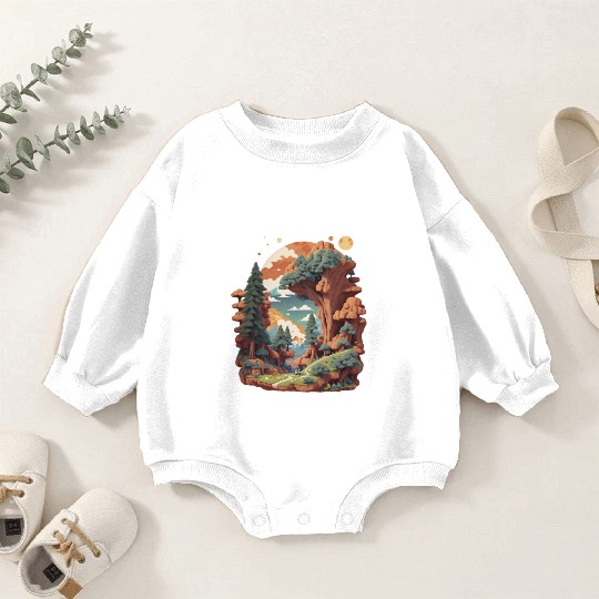 Peaceful hike in nature Baby Romper Sweatshirts