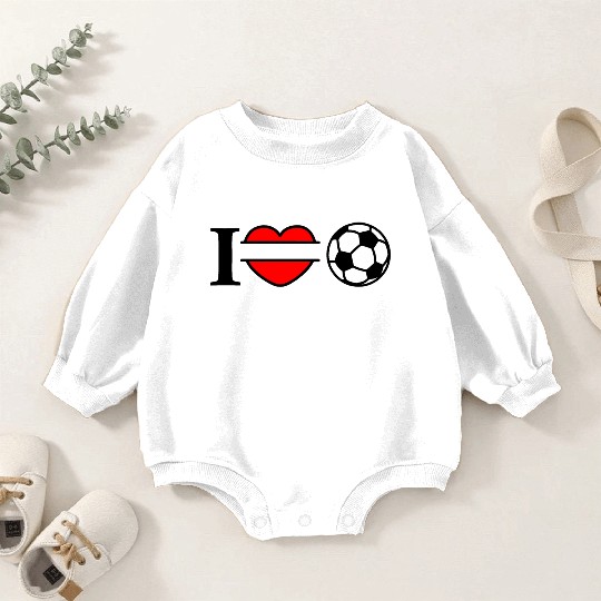 Monogram logo soccer heart Baby Romper Sweatshirts