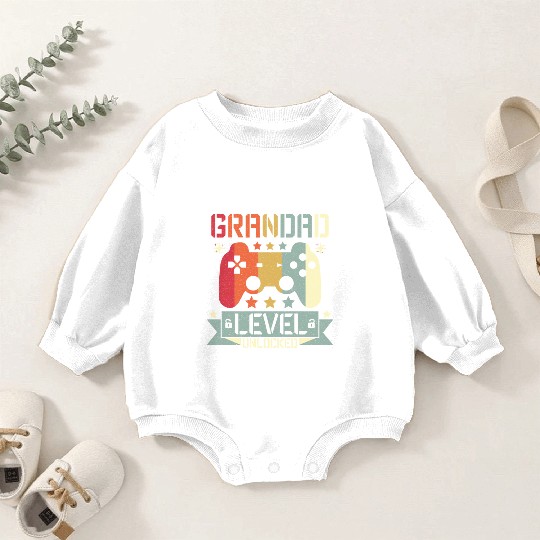 GRANDAD LEVEL UNLOCKED Baby Romper Sweatshirts