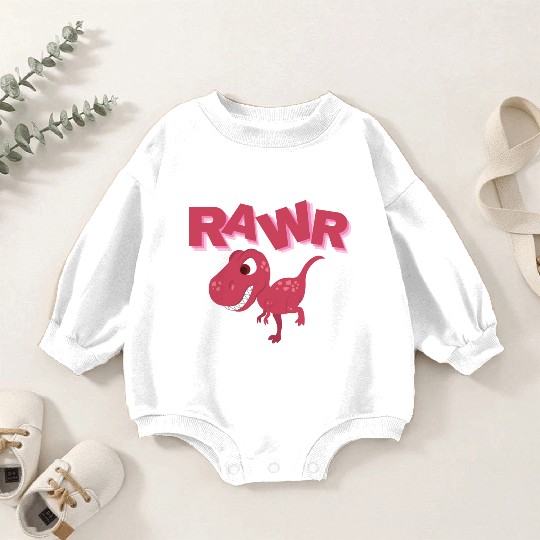 Rawr Cute Rex Dino Extinct Lover Tyrannosaurus Baby Romper Sweatshirts