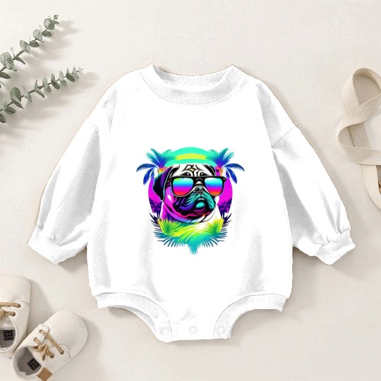 Pug Baby Romper Sweatshirts