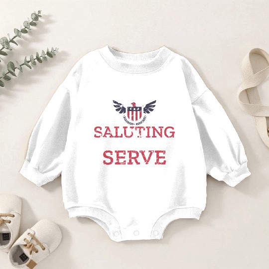 American Veteran | US Veteran | Military Veteran Baby Romper Sweatshirts