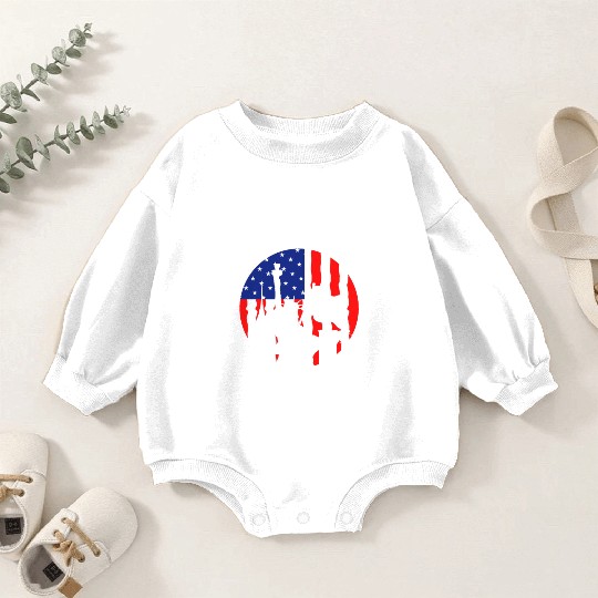 "Peace Love America Labor Day Baby Romper Sweatshirts - Celebrate