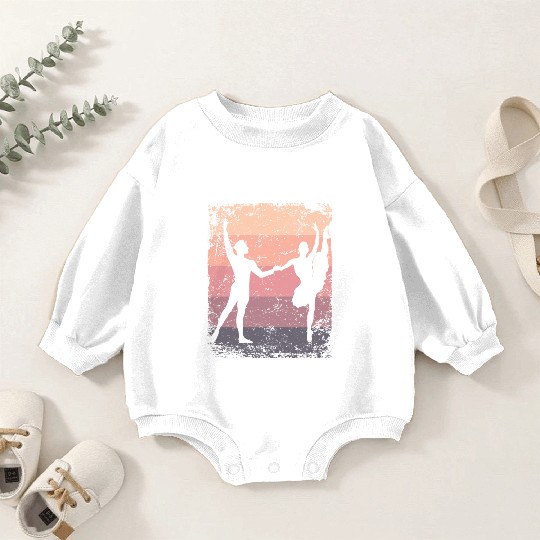 Ballet Dance Couple Vintage Ballerina Baby Romper Sweatshirts