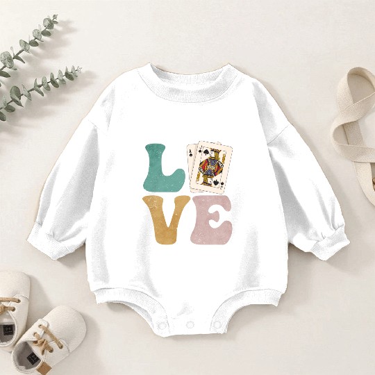 Blackjack Gambling Cards Baby Romper Sweatshirts