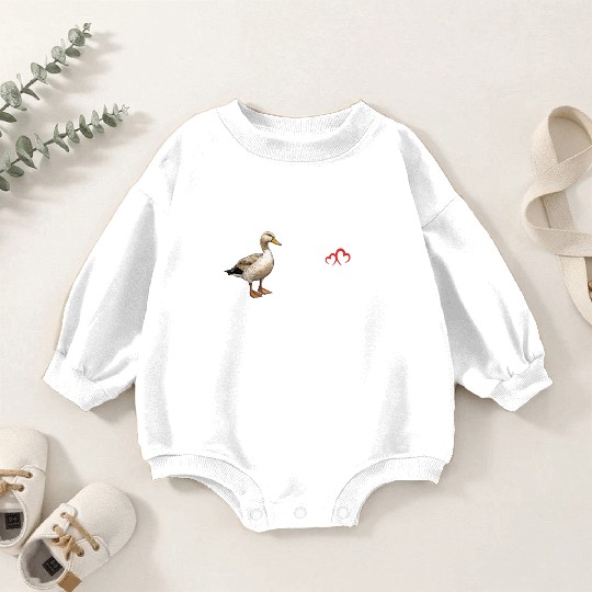 Duck Hunting Love Heartbeat Duck Hunter Baby Romper Sweatshirts