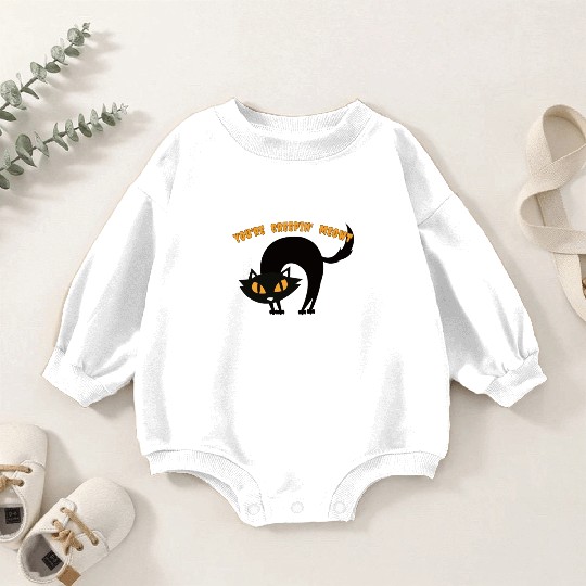 Spooky Halloween Black Cat Baby Romper Sweatshirts