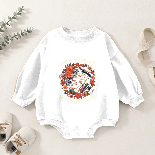 Dia De Los Muertos Sugar Skull Mexican Holiday Baby Romper Sweatshirts