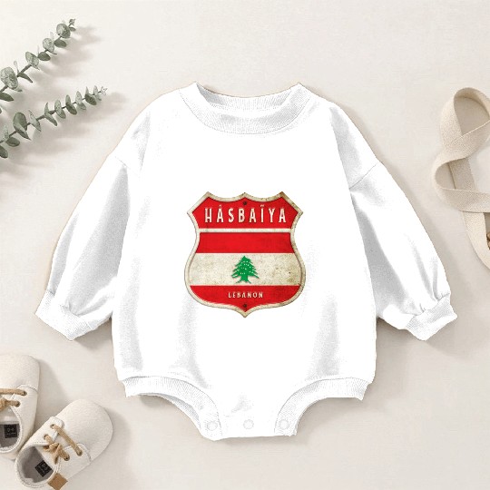 Hasbaiyya Lebanon coat of arms flags design Baby Romper Sweatshirts
