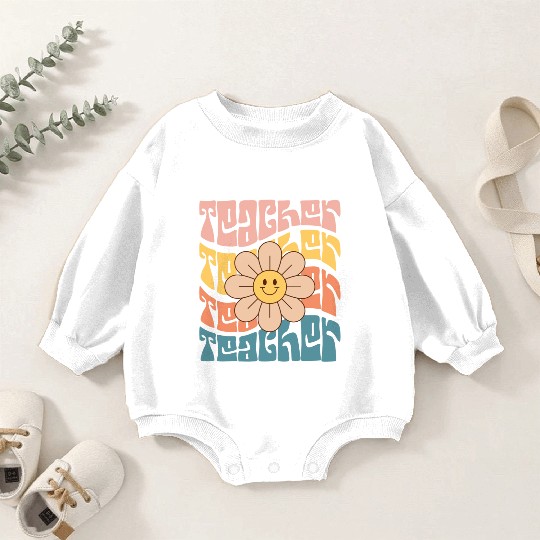 Teacher Daisy Colorful Baby Romper Sweatshirts