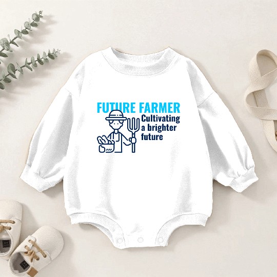 Future Farmer | Apprentice Farmer | New Farmer Baby Romper Sweatshirts