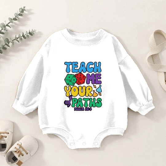 VBS Crew Teach Me Your Paths Psalm 25:4 Bible Baby Romper Sweatshirts