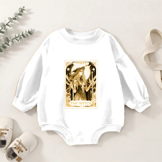 Dark Witch Tarot Card Magic Boho Mystic Celestial Baby Romper Sweatshirts