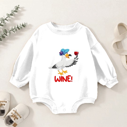 Seagull Baby Romper Sweatshirts Wine Lover North German Seagulls