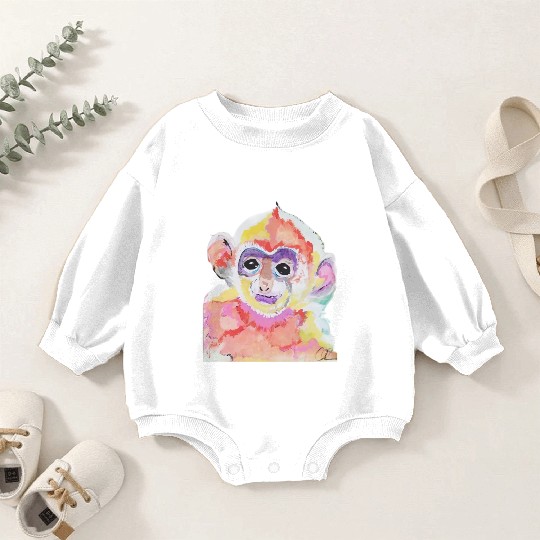 Monkey Animati Painting Design Baby Romper Sweatshirts