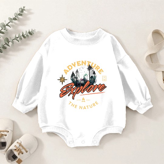 Adventure Explore The Nature Graphic Baby Romper Sweatshirts