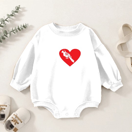 Bird Lover Heart Cute Birdwatcher Parrot Heron Baby Romper Sweatshirts