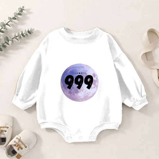 Purple Moon Angel Numbers 999 Baby Romper Sweatshirts