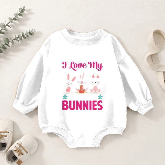 I Love My Dispatcher Bunnies Baby Romper Sweatshirts