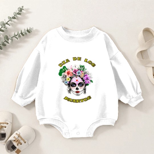 flower girl - day of the dead Baby Romper Sweatshirts