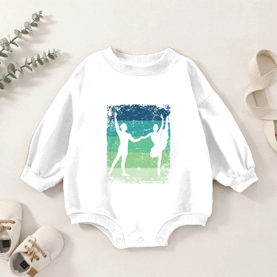 Ballet Dance Couple Vintage Ballerina Baby Romper Sweatshirts
