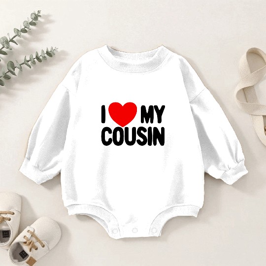 I Love My Cousin Red Heart Redneck Love My Cousin Baby Romper Sweatshirts