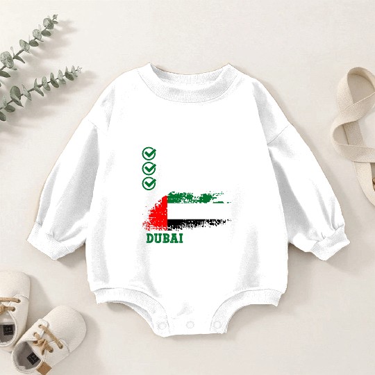 Luggage Passport No Kids Dubai Bound Vacation Baby Romper Sweatshirts
