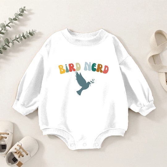 Bird Nerd , Bird Lover Baby Romper Sweatshirts