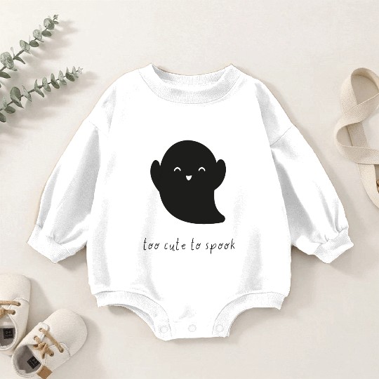 Cute NICU Halloween | Too cute to spook design Baby Romper Sweatshirts