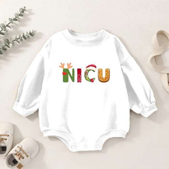 Cute NICU Christmas design Baby Romper Sweatshirts