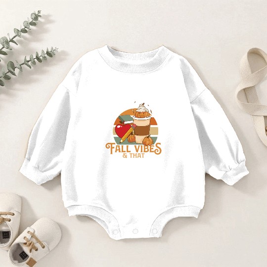 Fall Vibes That Preschool Life Pre K Teacher Baby Romper Sweatshirts