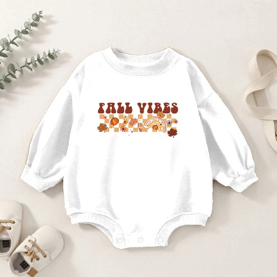 Fall Vibes 1 Baby Romper Sweatshirts