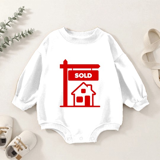 Transparent red logo signboard with sold Baby Romper Sweatshirts