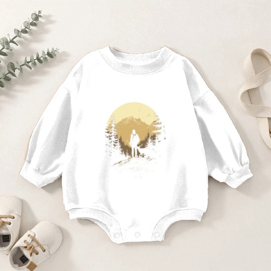 Camouflage Your Way to Success at Deer Hunting Baby Romper Sweatshirts