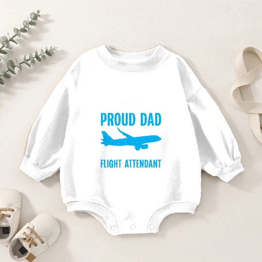 Flight Attendant Dad Airplane Flight Attendant Baby Romper Sweatshirts