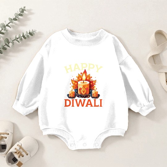 Happy Diwali Diwali Festival Indian Hindu Hinduism Baby Romper Sweatshirts