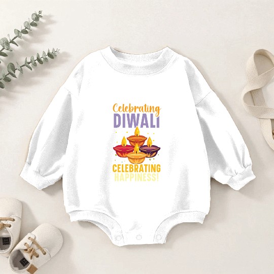 Happy Diwali Diwali Festival Indian Hindu Hinduism Baby Romper Sweatshirts