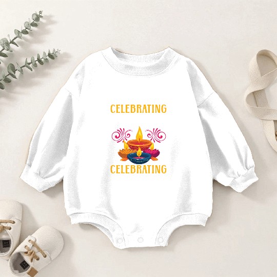 Happy Diwali Diwali Festival Indian Hindu Hinduism Baby Romper Sweatshirts
