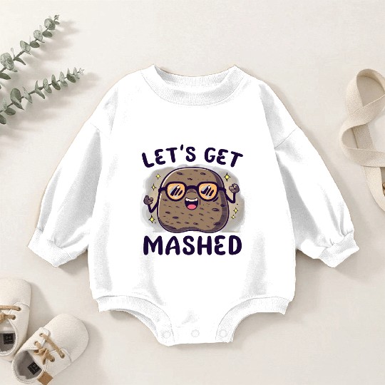 Let's Get Mashed Potato Baby Romper Sweatshirts