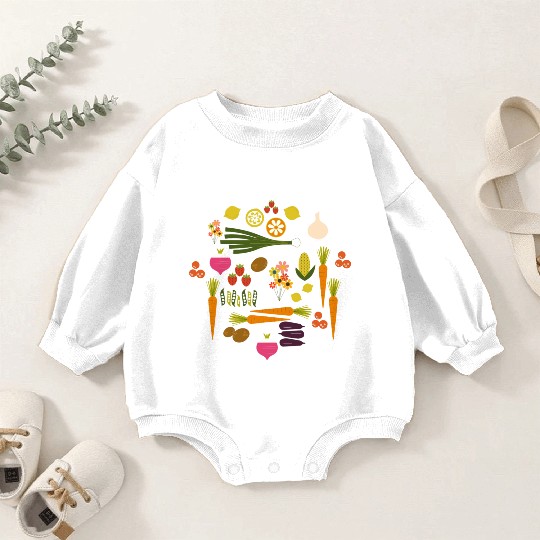 Vegetable Herb Garden Baby Romper Sweatshirts