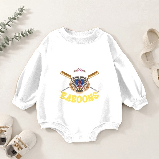 Baboon Monkey Lover Wildlife Animal Zookeeper Baby Romper Sweatshirts