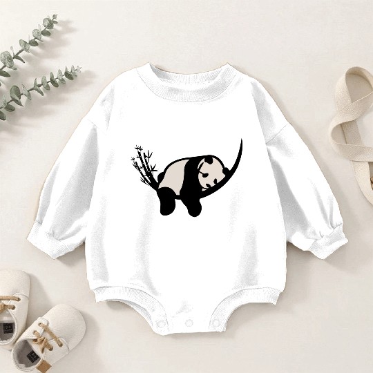 panda, graphic design, Baby Romper Sweatshirts