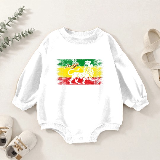 Lion of Judah Rasta Ethiopian Reggae Old Ethiopia Baby Romper Sweatshirts