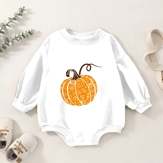 Halloween, Pumpkin, Fall, Thanksgiving Baby Romper Sweatshirts