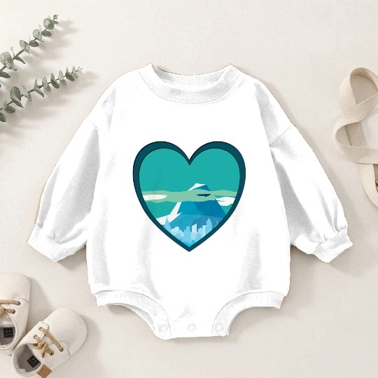 Blue mountain Baby Romper Sweatshirts