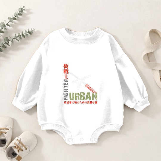 Tokyo Urban Fighter Japanese Kanji Martial Arts Baby Romper Sweatshirts