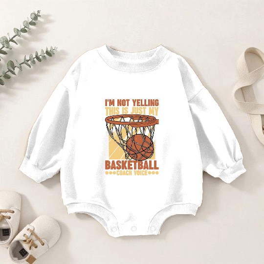 This Is Just My Basketball Coach Voice 1 Baby Romper Sweatshirts
