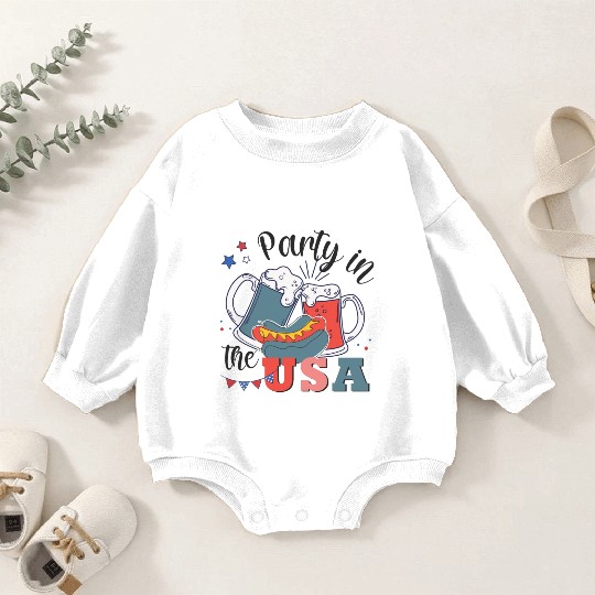 Party In The USA Baby Romper Sweatshirts