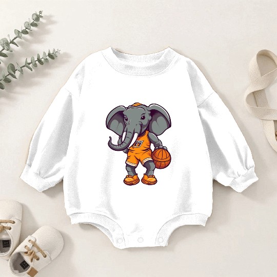 Basketball elephant Baby Romper Sweatshirts